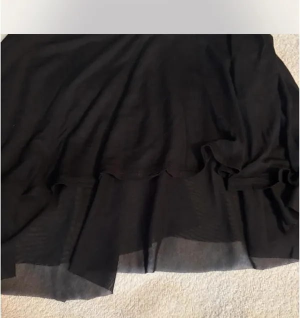 Black Lightweight Ruffle Tiered Ambiance Apparel Cami Size L Date Night Going Out Whimsygoth Emo Vacation Rave Festival Concerts Resort Croquette - Image 2