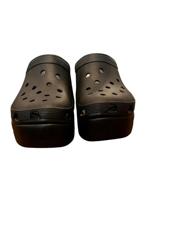 Crocs Black Siren Platform Clogs Chunky Heel Women’s Size 13‎ Goth Y2K - Image 4