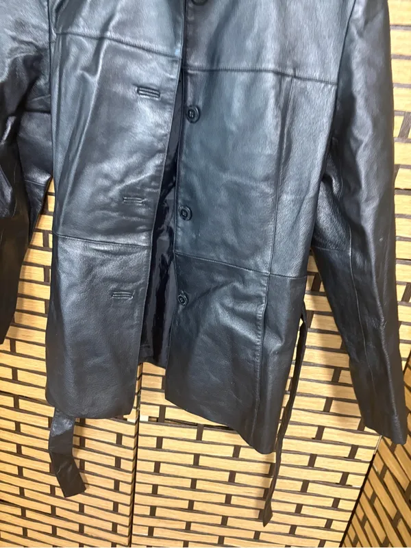 New York &‎ Company Black Leather Jacket Size Medium - Image 4