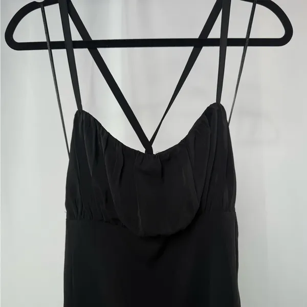 NWT Abercrombie‎ & Fitch Criss Cross Back Midi Dress in Black Size Large - Image 4