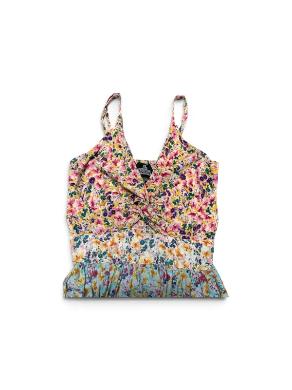 Angie Floral Peekaboo Tiered Maxi Dress - Image 3
