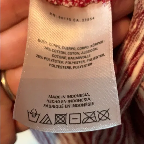 ANTHROPOLOGIE Vanessa Virginia Indira Red Striped Sleeveless Shirt Top - Image 9