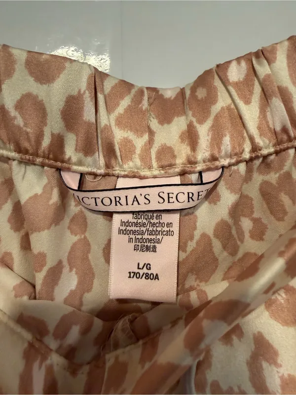 Leopard Print Satin like Lounge Shorts - Beige & Tan by Victoria’s Secret - Image 2