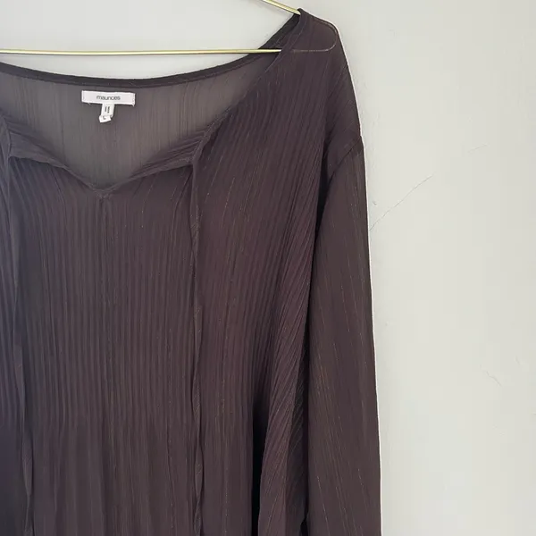 Maurice's Sheer Shimmer Pullover Blouse - Image 5