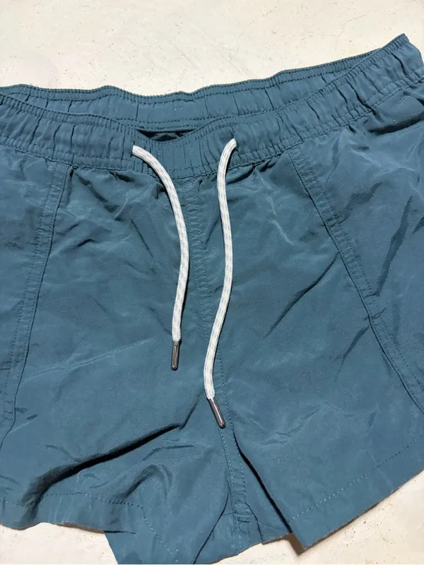 Vuori sunwashed Women's Teal Drawstring Shorts medium - Image 5