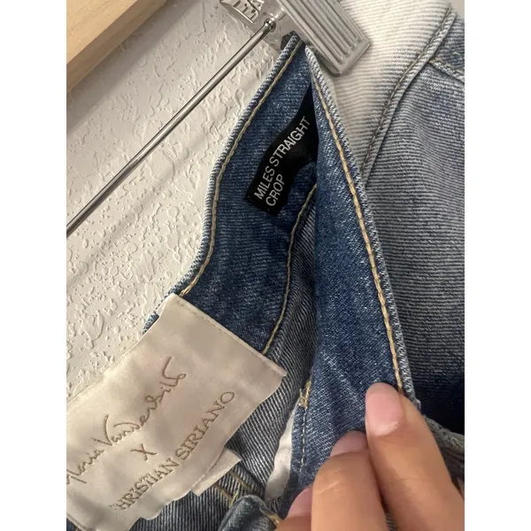Gloria Vanderbilt x Chrisitian Siriano Miles Patchwork Ankle Jeans Women's 27/4‎ - Image 4
