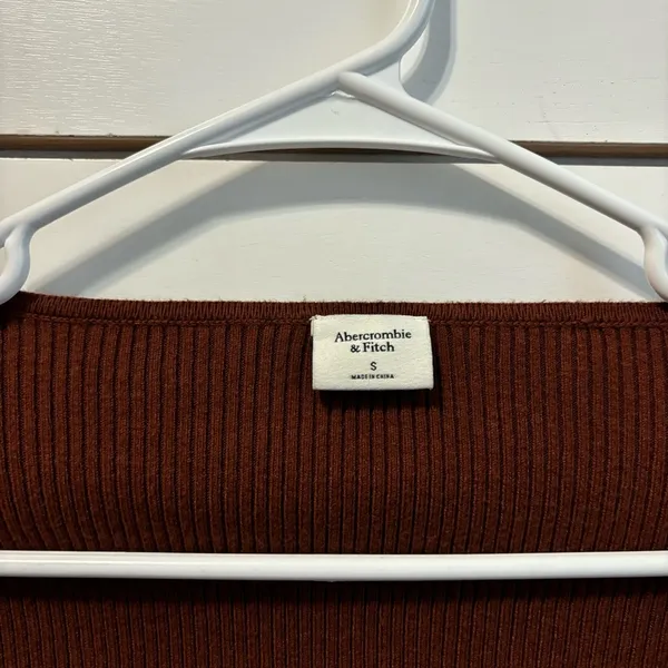 Abercrombie Corset Sweetheart Sweater Bodysuit Brown - Image 6