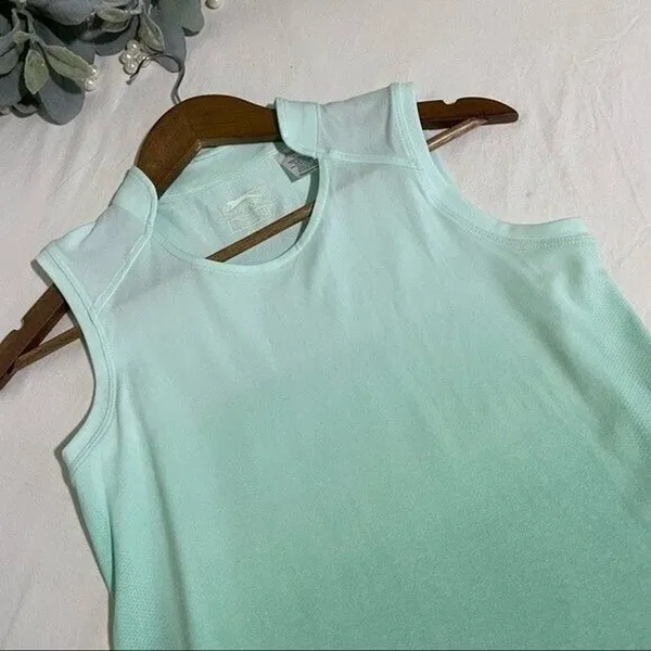Slazenger Shirt Women's Size XS Mint Green Ombré Golf Active Wear Sleeveless - Image 7