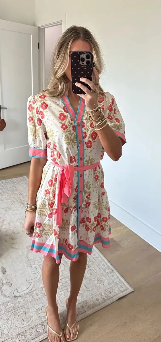 Short sleeve mini dress. Multiple - Image 2