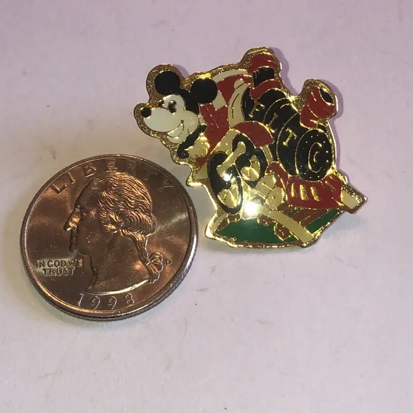 Disney Independent Order of Odd Fellows Daughters of Rebekah Mickey Mouse Train Pin - Image 2