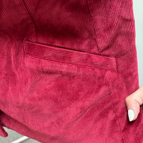 L.L. Bean Women’s Vintage Burgundy Corduroy Blazer - Image 5