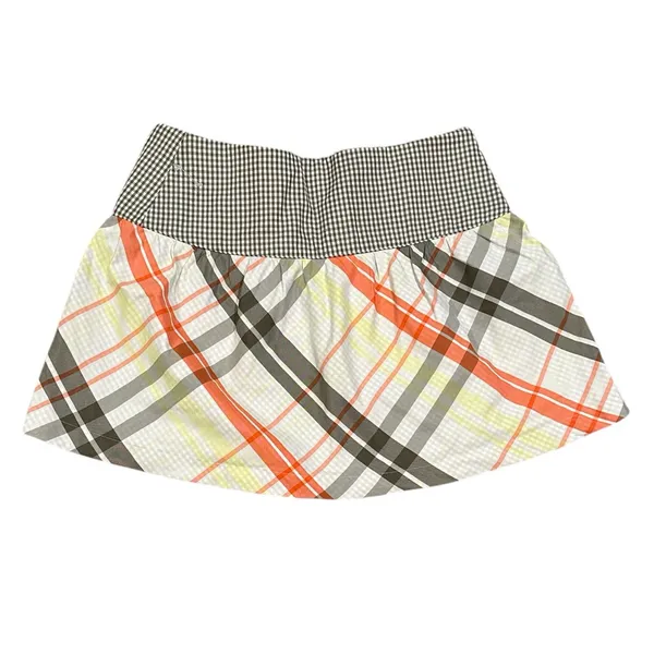 Nike Golf Sport woman’s plaid orange brown skirt 8 Dri-Fit - Image 3