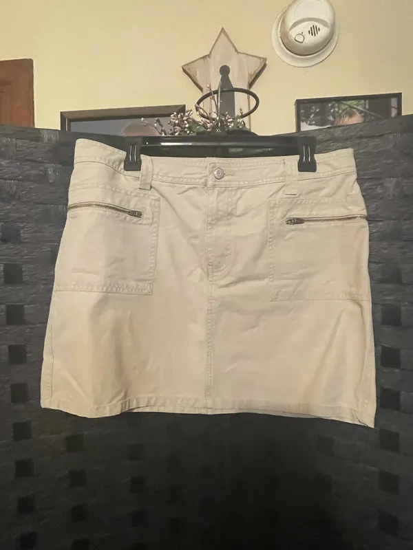 YTK Old Navy Mini Skirt 12 Ultra Low Rise Cargo Utility Grunge Rave Indie - Image 5