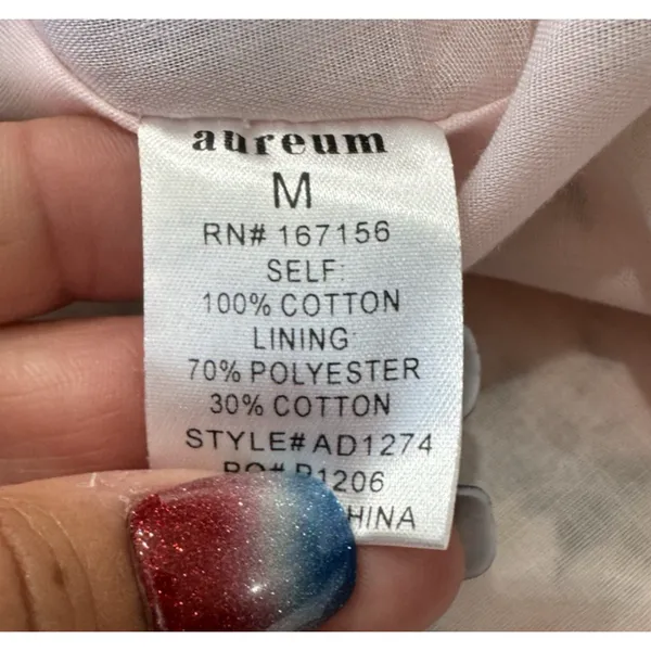 Aureum Anthropologie Cotton Daisy Eyelet Mini Dress Medium Cinched Waist Ric Rac - Image 13