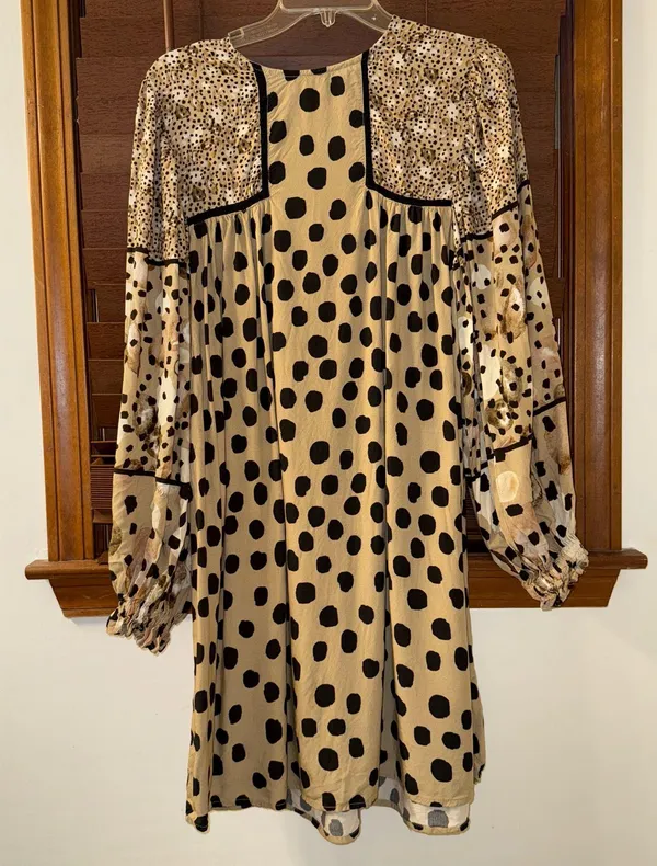 $148 NWOT Anthropologie x Conditions Apply Miranda Mixed Print Tunic Dress S - Image 5