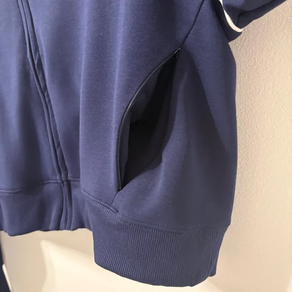 OFFLINE By Aerie Blue ChillUp Full Zip Hoodie Sweatshirt Sz L - Image 6