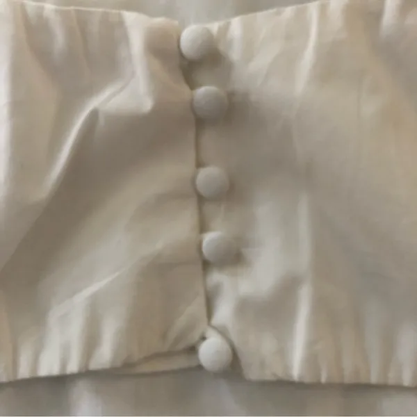 Princess Polly BAD GAL BUSTIER White Curve Size 18 Crop Milkmaid Button Back NEW - Image 6