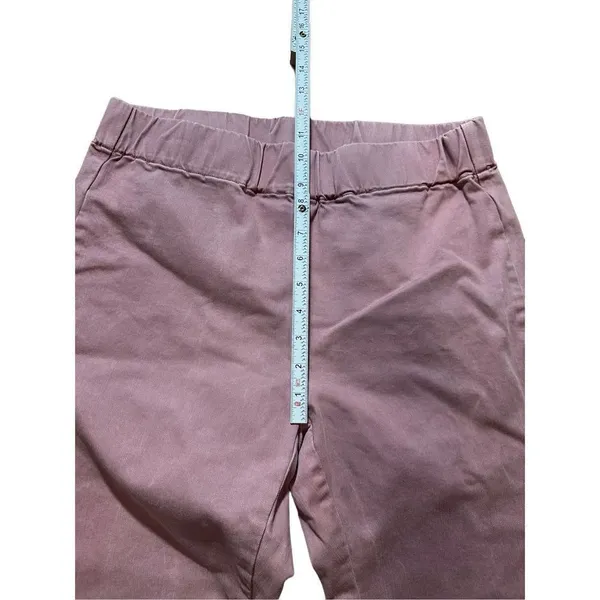 Soft Surroundings Pull On Skinny‎ Jeans Snap Buttons Pink Sz M - Image 4
