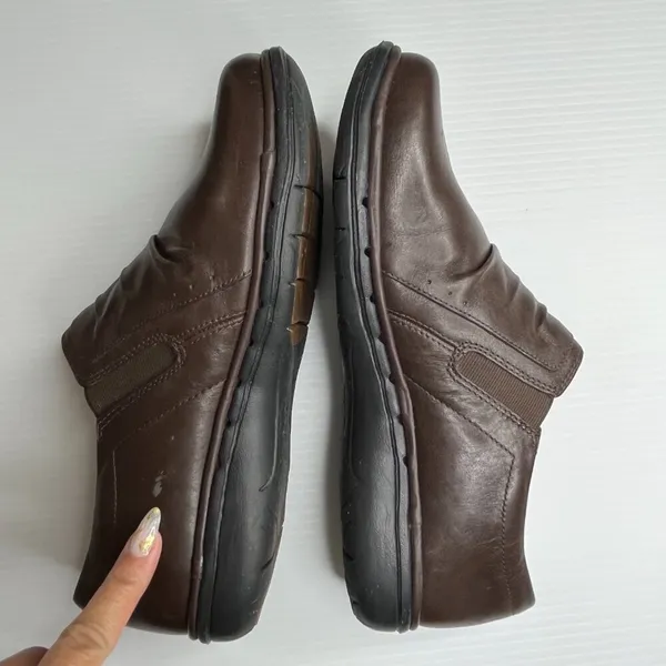 CLARKS Loafers Comfort Slip On Shoes Womens Artisan Unstructured Brown Leather 7 - Image 8