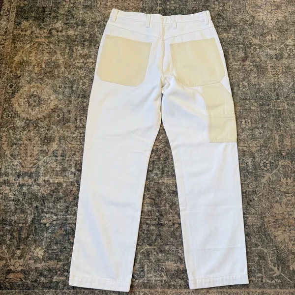 Madewell The '90s Straight Jean Two-Tone Workwear Edition Pants Utility White 30 - Image 4