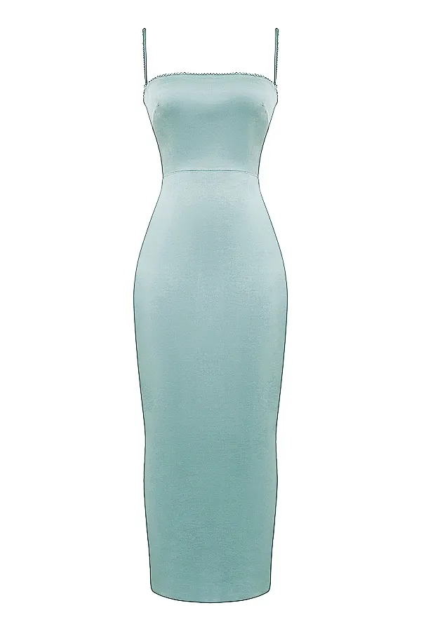 House Of CB 'Costanza' Light Jade Maxi Dress. Size Medium - Image 3