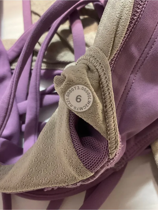 Lululemon Free to Be High-Neck Longline Bra Wild A/B Cup - Wisteria Purple Sz 6 - Image 10