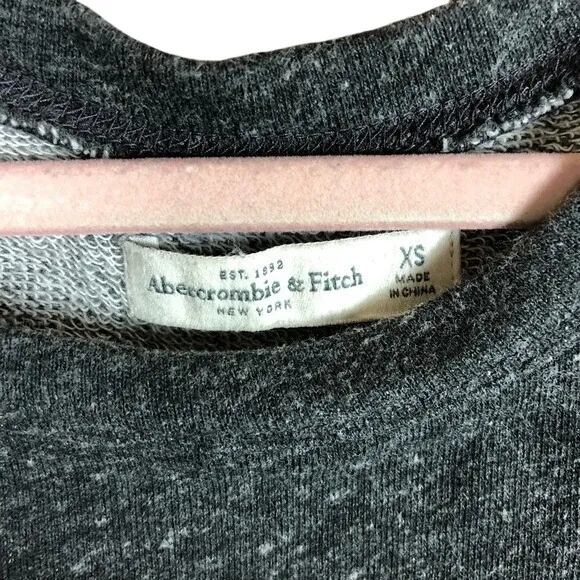 Abercrombie & Fitch Gray Heathered Raglan Short Sleeve T-Shirt‎ Dress XS - Image 4
