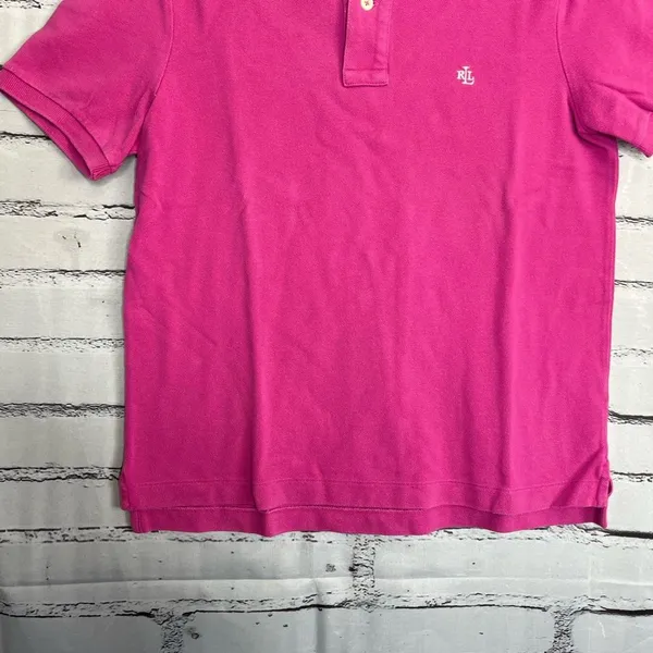 Vintage Lauren Ralph Lauren Classic Pink Polo Shirt Women’s S Preppy Y2K Chic - Image 4