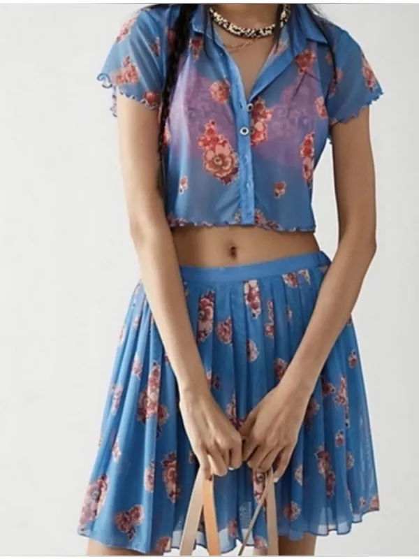 Free People Florence Mesh Skirt XS EUC - Image 3