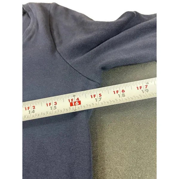 Ralph Lauren Navy Blue 100% Cotton Henley Shirt Dress Roll Tab Sleeve S - Image 8