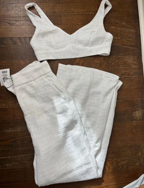 Showpo Adelaide Two Piece Wide Leg Set In White - Image 2