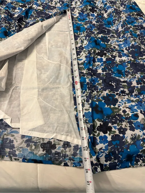 Farylina Floral Blue V-Neck Front Slit Maxi Dress - NWOT - Size XL - Image 14
