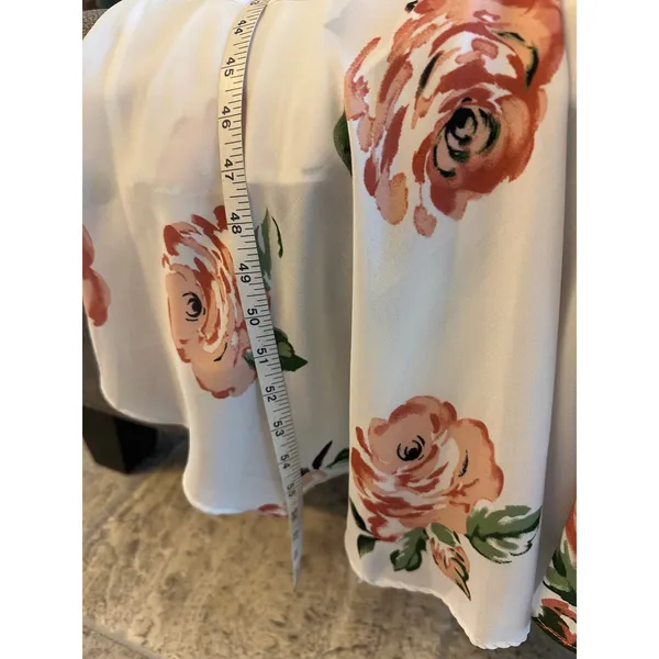 Disney‎ Princess XL Ivory Floral Ruffle High Low Maxi Dress EUC - Image 11