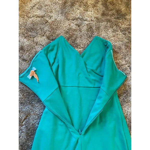 REVOLVE Lovers + Friends Teal Green Strapless Long Maxi Dress with Slit - Image 5