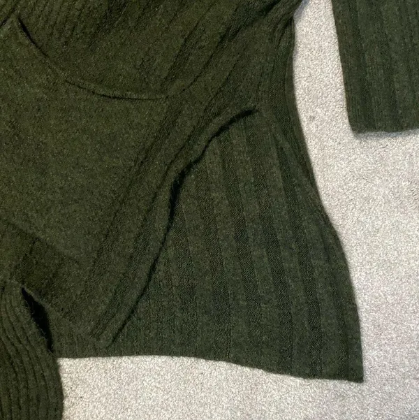 TopShop Green Oversized Open Front Knit Cardigan Size S - Image 7