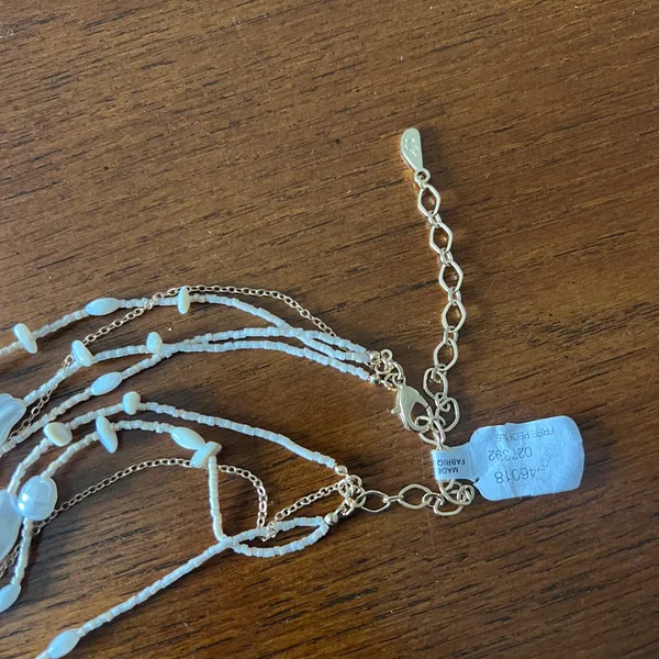 Ariana Ost Free People Something Beautiful Cross Pearl Bead Necklace SOLD OUT - Image 8