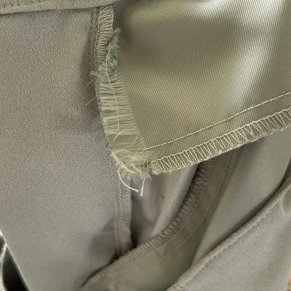 Abercrombie & Fitch Satin Wide Leg Pants Women’s XL Sage Green High Rise Pleated - Image 10