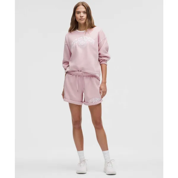 New Lululemon Scuba Oversized Mid Rise Short - Pink - Small RARE - Image 4