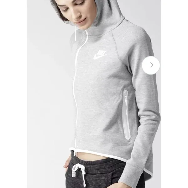Nike | Tech Fleece Full Zip Hoodie in Grey Size Small Cotton Blend 930757-063 - Image 3