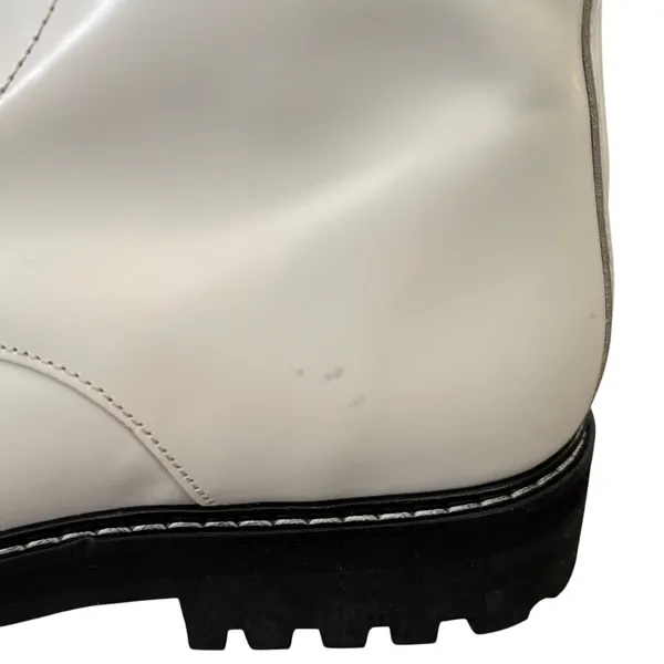 Thursday Boot Company Leather Combat Boots in Ecru‎ White Sz 10 Chunky Lug Sole - Image 5