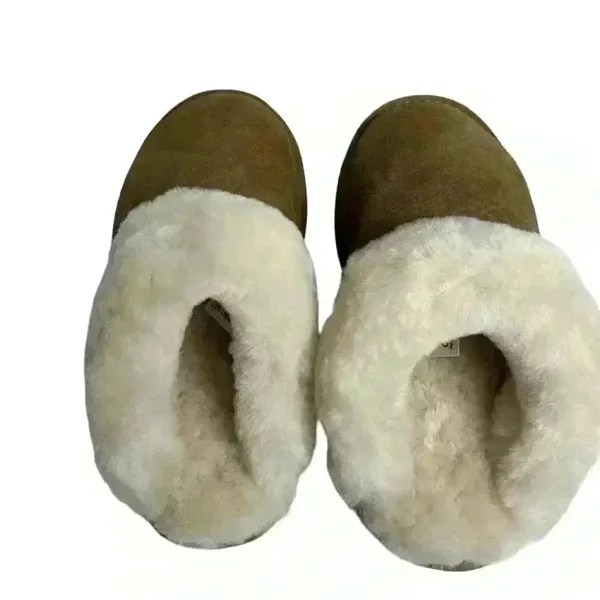 ASOS Design Unisex Sheepskin‎ Slippers Brown Size 7-8 Winter Casual - Image 7