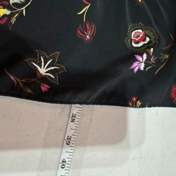 Old Navy Womens Floral Long Sleeve Velvet Trim Peasant Swing Dress Black Size XL - Image 14