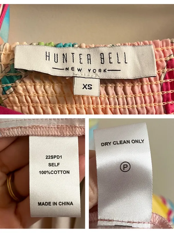 Hunter Bell Rita Cotton Tiered Dress Size XS - Image 12