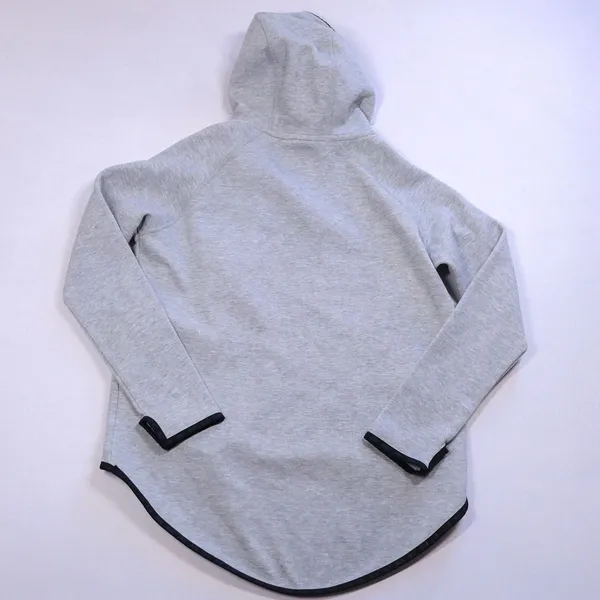 Nike Tech Fleece Asymmetric Cape Hoodie Women XS Grey Full Zip High Low 669613 - Image 7