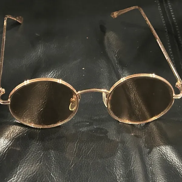 Round Gold Sunglasses Unisex - Image 9