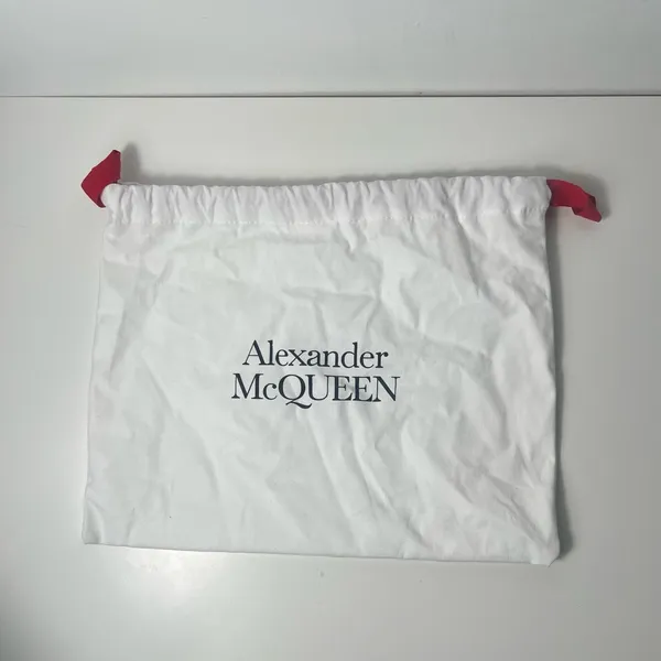 Alexander McQueen Authentic Small White Cotton Skull Purse Bag Clutch Dustbag - Image 2