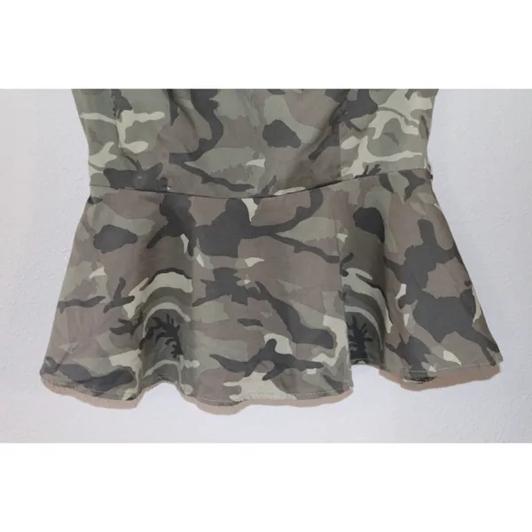 Camo peplum top Green Size M - Image 2