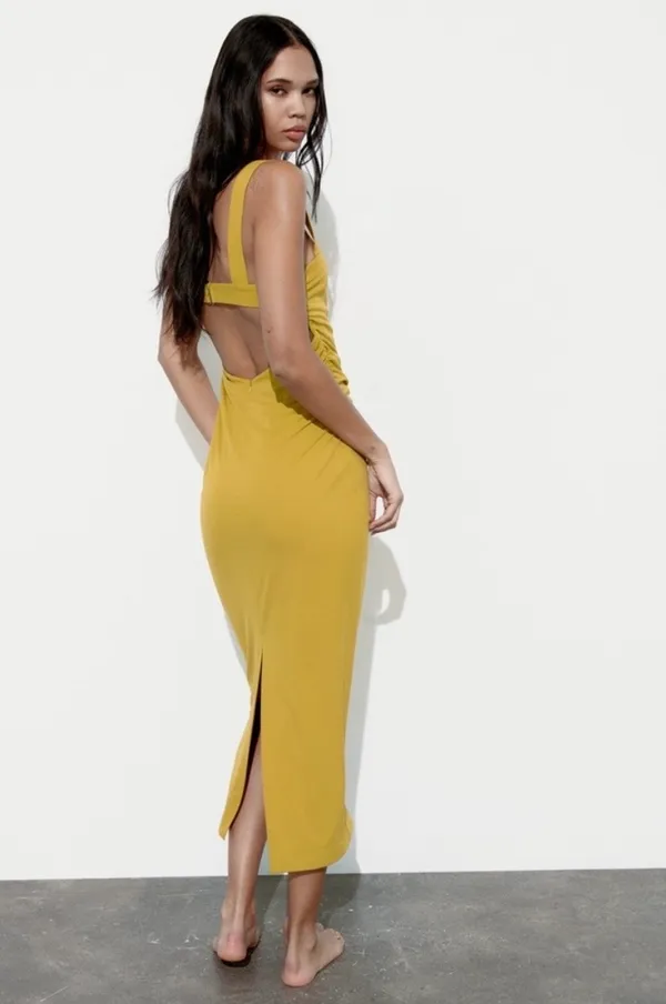 Zara Blogger Favorite Open Back Drape Dress - Image 7
