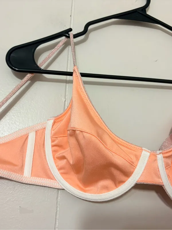 TRIANGL Lina Blush Sparkle Underwire Bikini Set Pink Size S - Image 11