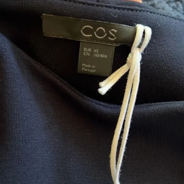 COS Navy ribbon neck short sleeve dress NWT - Image 5